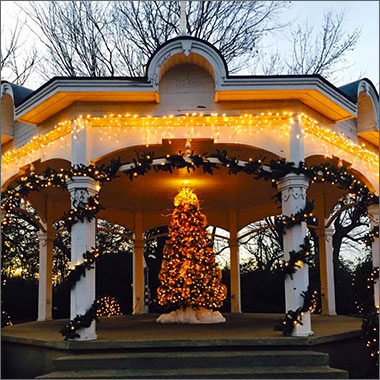 Christmas tree displayed at Christmas in Hohenwald